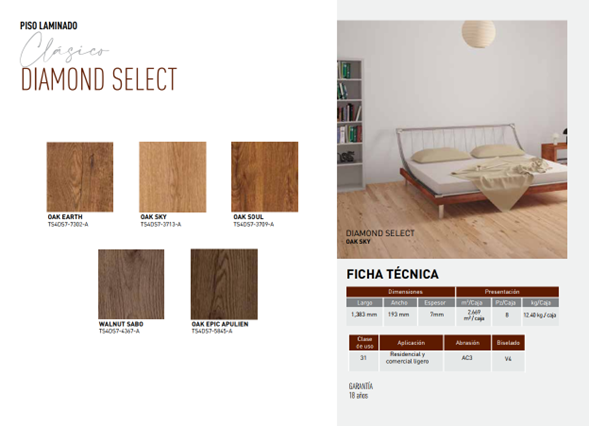 pisos laminados diamond select
