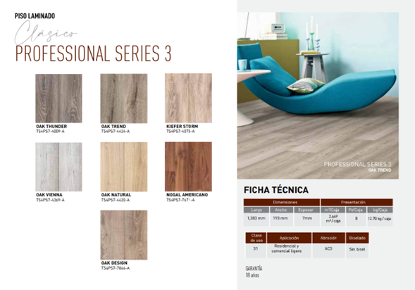 pisos laminados profesional series 3